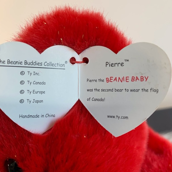 Ty (26) Red Maple Bear Plush Buddy “Pierre” - Picture 3 of 11